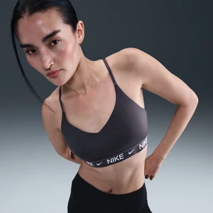 Damski regulowany stanik sportowy z wkładkami Nike Indy Light Support - Szary