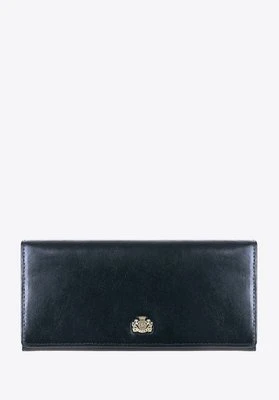 Damski skórzany portfel z herbem poziomy Wittchen
