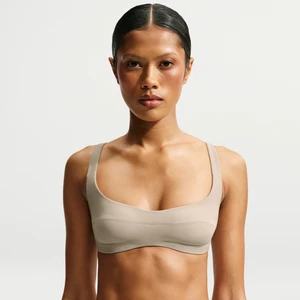 Damski stanik sportowy Micro NikeSKIMS Studio Stretch - Biel