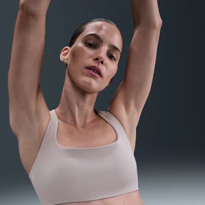 Damski stanik sportowy z lekką podszewką zapewniający lekkie wsparcie Nike Zenvy - Szary