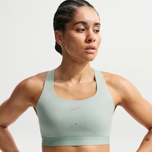 Damski stanik sportowy z lekką podszewką zapewniający wysokie wsparcie Nike Swift - Zieleń
