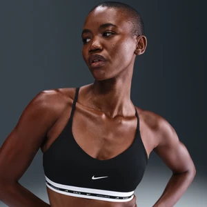 Damski stanik sportowy z regulacją i wkładkami zapewniający lekkie wsparcie Nike Indy - Czerń