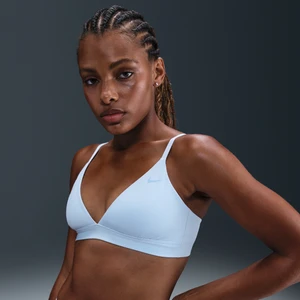 Damski stanik sportowy z trójkątnymi miękkimi miseczkami zapewniający lekkie wsparcie Nike Form - Niebieski
