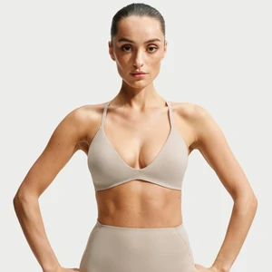 Damski stanik sportowy z trójkątnymi miseczkami NikeSKIMS Studio Stretch - Biel