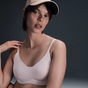 Damski stanik sportowy z wkładkami i możliwością zmiany stylizacji Nike Alate Minimalist - Brązowy