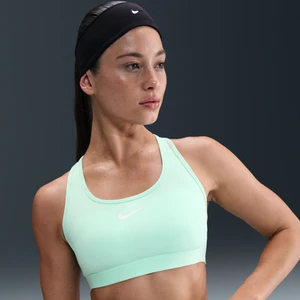Damski stanik sportowy z wkładkami Nike Swoosh Medium Support - Zieleń