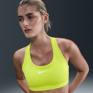 Damski stanik sportowy z wkładkami Nike Swoosh Medium Support - Zieleń