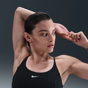 Damski stanik sportowy z wkładkami zapewniający lekkie wsparcie Nike One - Czerń