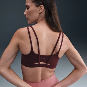 Damski stanik sportowy z wkładkami zapewniający lekkie wsparcie Nike Zenvy Strappy - Czerwony