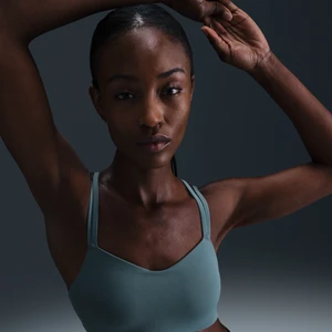 Damski stanik sportowy z wkładkami zapewniający lekkie wsparcie Nike Zenvy Strappy - Niebieski