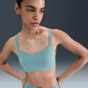 Damski stanik sportowy z wkładkami zapewniający lekkie wsparcie Nike Zenvy Strappy - Zieleń