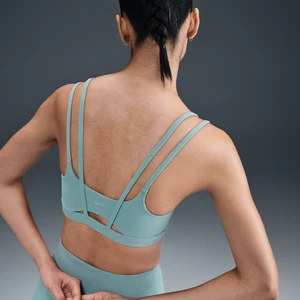 Damski stanik sportowy z wkładkami zapewniający lekkie wsparcie Nike Zenvy Strappy - Zieleń
