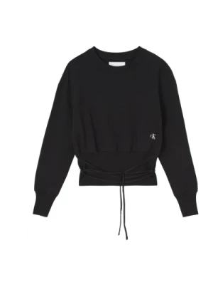 Damski Sweter z Czarnymi Paskami w Talii Calvin Klein