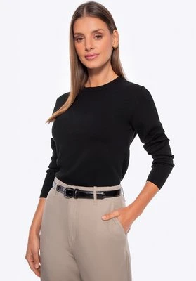 Damski sweter z wiskozy i nylonu czarny Wittchen