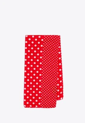 Damski szal w grochy i groszki biało - czerwony Wittchen