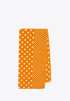 Damski szal w grochy i groszki pomarańczowo - biały Wittchen