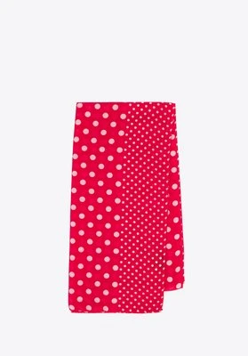 Damski szal w grochy i groszki różowo - biały Wittchen