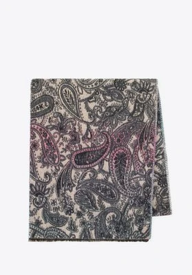 Damski szal w motyw orientu szaro - różowy Wittchen