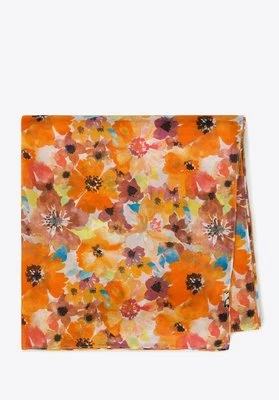 Damski szal z połyskliwej tkaniny w kwiaty Wittchen