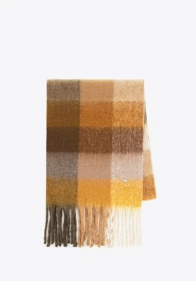 Zdjęcie produktu Damski szalik w wielokolorową kratkę beżowo - brązowy Wittchen