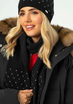 Damski szalik z kryształkami czarny Wittchen