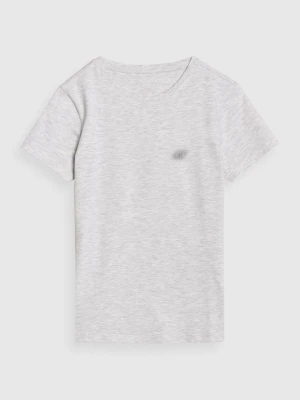 Damski t-shirt basic 4F 4FWMM00TTSHF2673 - szary
