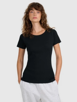 Damski t-shirt bez nadruku 4F 4FRSS25TTSHF2790 - czarny
