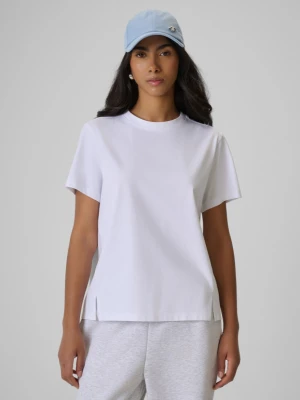 Damski t-shirt bez nadruku 4F 4FRSS26TTSHF3797 - biały