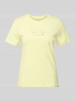 Damski t-shirt, krój regular fit z mieszanka bawełny ekologicznej Tom Tailor