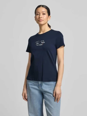 Damski t-shirt, krój regular fit z mieszanka bawełny ekologicznej Tom Tailor