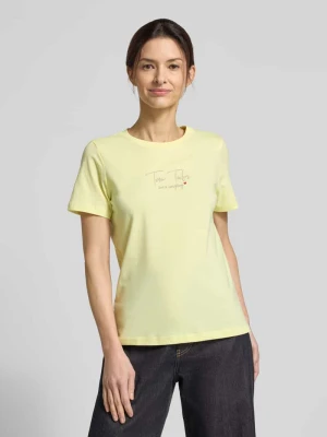 Damski t-shirt, krój regular fit z mieszanka bawełny ekologicznej Tom Tailor