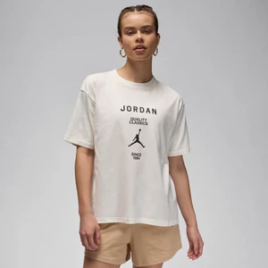 Damski T-shirt o fasonie typu girlfriend Jordan - Biel
