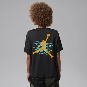 Damski T-shirt o fasonie typu girlfriend Jordan Brooklyn - Czerń