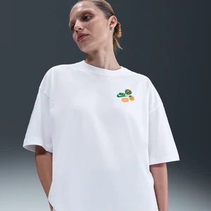 Damski T-shirt o kroju oversize z krótkim rękawem i grafiką Nike Sportswear - Biel