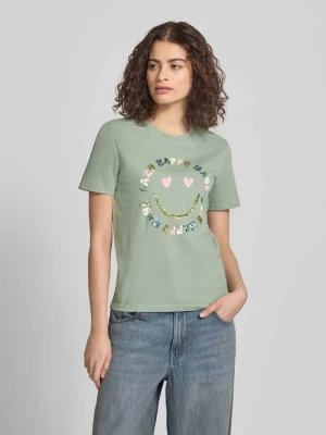 damski t-shirt o kroju regular fit z czystej bawełny model 'KITA' Only