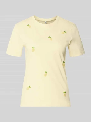 damski t-shirt o kroju regular fit z czystej bawełny model 'KITA' Only