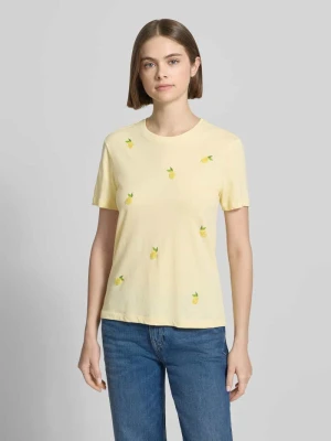 damski t-shirt o kroju regular fit z czystej bawełny model 'KITA' Only