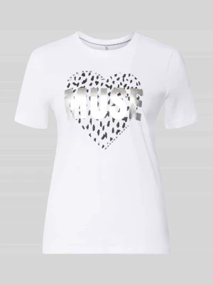 damski t-shirt o kroju regular fit z czystej bawełny model 'KITA' Only Biały