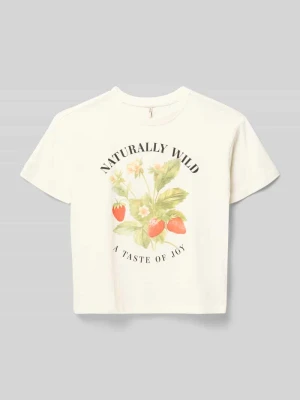 Damski t-shirt o kroju regular fit z czystej bawełny model 'SARA' Only