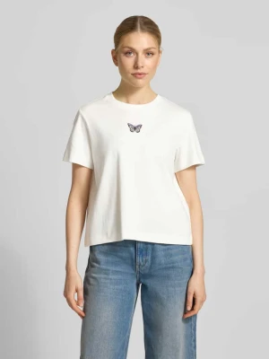 Damski t-shirt o kroju regular fit z czystej bawełny model 'SARA' Vero Moda