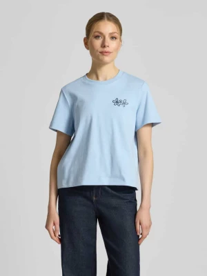 Damski t-shirt o kroju regular fit z czystej bawełny model 'SARA' Vero Moda