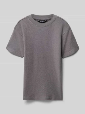 damski t-shirt o kroju regular fit z fakturowanym wzorem model 'Farno' CARS JEANS