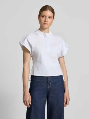 damski t-shirt o kroju regular fit z mieszanki bawełny i lnu model 'PESI' MAX&Co.