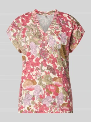 damski t-shirt o kroju regular fit z mieszanki wiskozy model 'Felicity' Soyaconcept