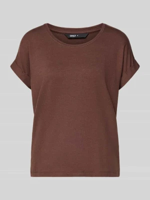 damski t-shirt o kroju regular fit z mieszanki wiskozy model 'MOSTER' Only