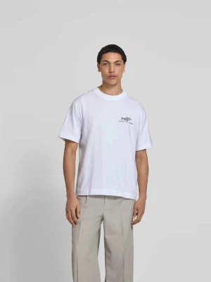 t-shirt o kroju regular fit z nadrukiem z napisem Closed Biały