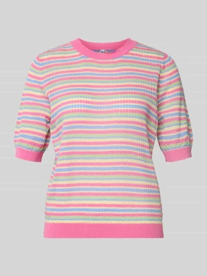 damski t-shirt o kroju slim fit z czystej bawełny ekologicznej model 'DIANA' Pieces