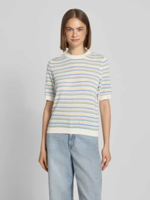 damski t-shirt o kroju slim fit z czystej bawełny ekologicznej model 'DIANA' Pieces