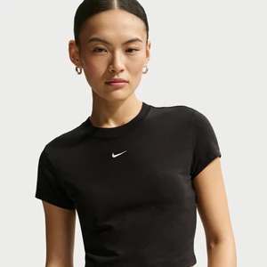 Damski T-shirt o krótkim kroju Nike Chill Knit - Czerń