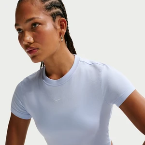 Damski T-shirt o krótkim kroju Nike Chill Knit - Niebieski